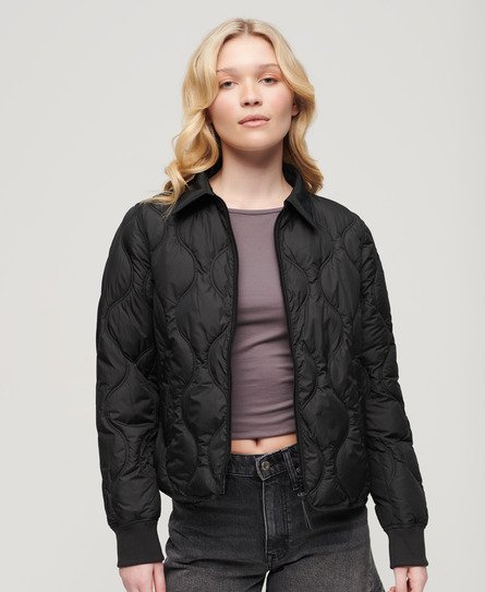 Superdry Women’s Studios Cropped Liner Jacket Black - Size: 10