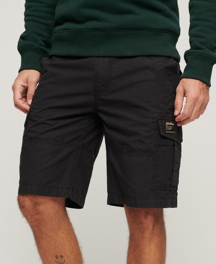 Superdry - herren parachute cargoshorts schwarz - größe: 36