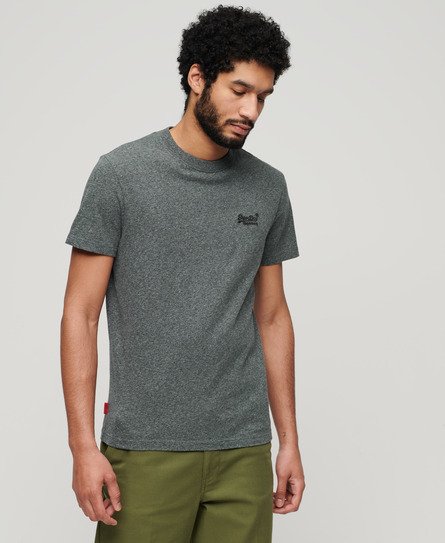 Superdry Men’s Organic Cotton Essential Logo T-Shirt Dark Grey / Asphalt Grey Grit - Size: Xxl