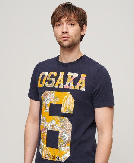 Camiseta Superdry Mazarine Blue com impressão Osaka 6