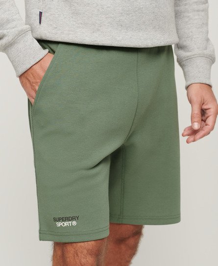 Superdry Men’s Sport Tech Logo Tapered Shorts Green / Laurel Khaki - Size: S