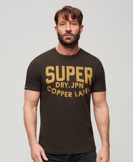 Superdry Men’s Copper Label Workwear T-Shirt Black / Vintage Black Slub - Size: XL