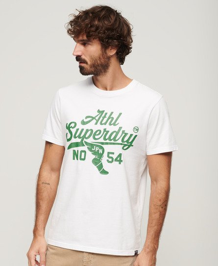 Superdry Men’s Track & Field Athletic Graphic T-Shirt White / Optic - Size: L