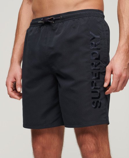 Superdry Men’s Premium Embroidered 17-inch Swim Shorts Navy / Eclipse Navy - Size: M