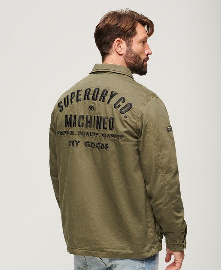 Superdry Men’s Military M65 Embroidered Lightweight Jacket Green / Surplus Goods Olive Green - Size: Xxl