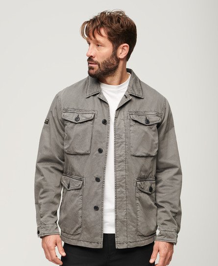 Superdry Men’s Military M65 Lightweight Jacket Grey / Washed Charcoal - Size: L