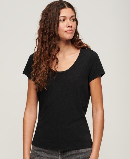 Superdry Women’s Studios Scoop Neck T-Shirt Black - Size: 10