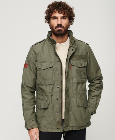 Superdry Men’s Vintage Military M65 Jacket Green / Dusty Olive Green - Size: M
