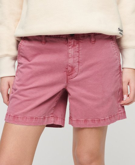 Superdry Women's Classic Chino Shorts Pink / Mauve Pink