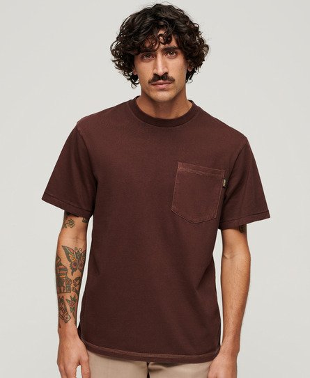 T-shirt met borstzak en contrasterend stiksel