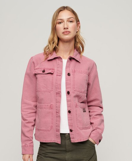 Superdry Women’s Four Pocket Chore Jacket Pink / Dusty Rose - Size: 10