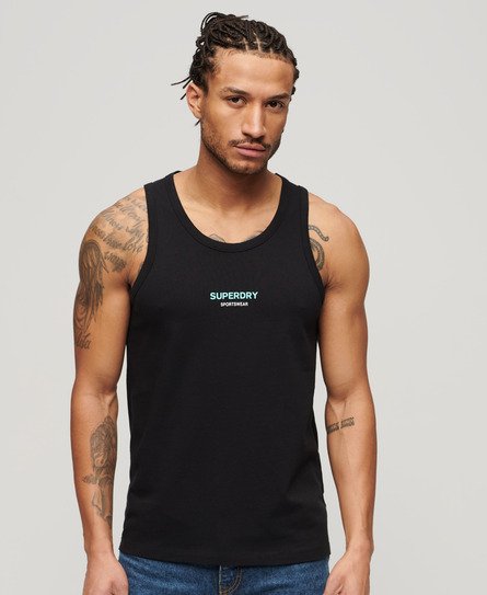 Débardeur Homme Superdry En Fil Flammé - Coupe Décontractée, Bords Non Surjetés