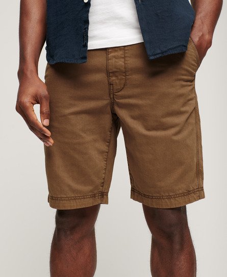 Superdry Men’s Vintage International Shorts Brown / Tobacco Brown - Size: 28