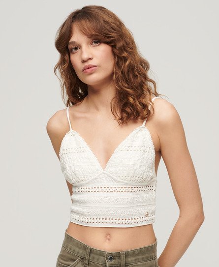 Bralette in jersey con pizzo