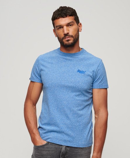 Superdry Men’s Organic Cotton Essential Logo T-Shirt Blue / Fresh Blue Grit - Size: Xxl