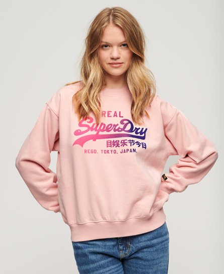 Superdry Women's Tonal Vintage Logo Graphic Sweatshirt Pink / Somon Pink Marl