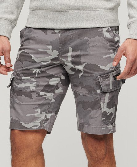 Superdry Men’s Core Cargo Shorts Light Grey / Ice Camo - Size: 36