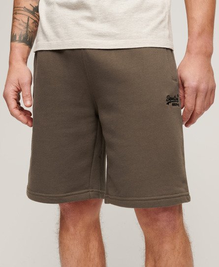 Superdry Men’s Essential Logo Jersey Shorts Green / Deep Olive - Size: S