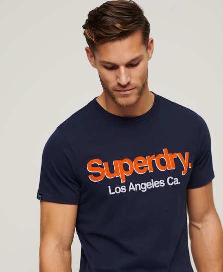 Superdry Men's Core Logo Classic Washed T-Shirt Navy / Navy Marl