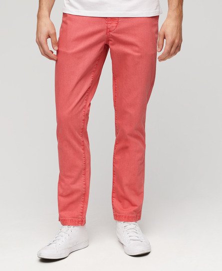 Superdry Men’s International Chino Pants Cream / Coral - Size: 31/32