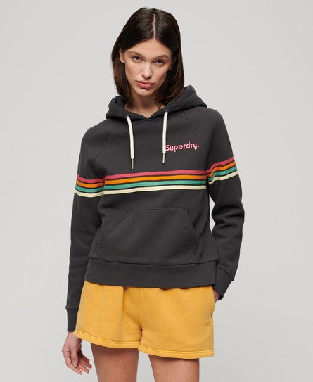 Rainbow Stripe hoodie met logo