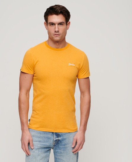 Superdry Men's Organic Cotton T-Shirt Triple Pack Yellow / Gold Marl/Green Grit/Red Grit