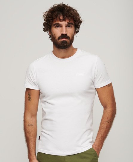 Superdry Men’s Organic Cotton Essential Logo T-Shirt White / Optic - Size: Xxl