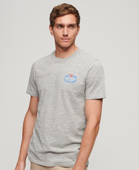 Superdry Men's Vintage Americana T-Shirt mit Grafik Grau