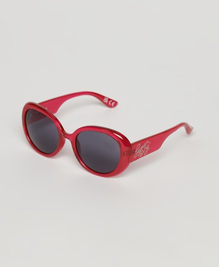 Superdry Women’s Sdr Oversized Bug Sunglasses Pink / Bright Pink / Smoke - Size: 1SIZE