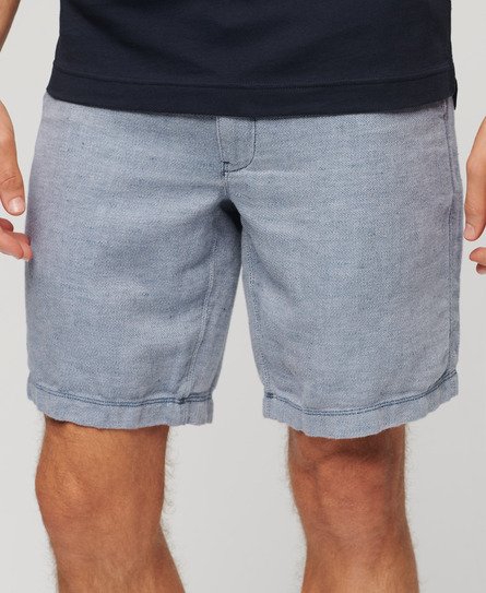 Pantalones cortos de lino con cordón de ajuste