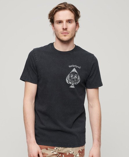 Superdry Homme T-shirt Motörhead x en édition Limitée Noir