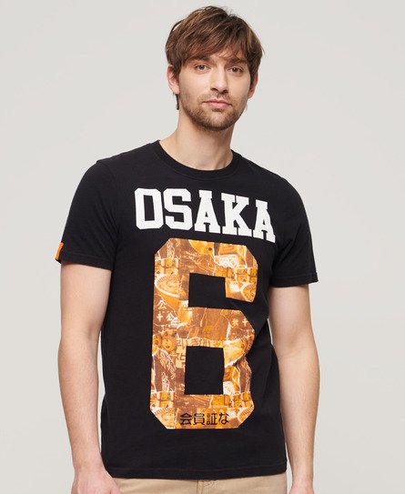Superdry Men's Osaka 6 City Standard T-Shirt Schwarz