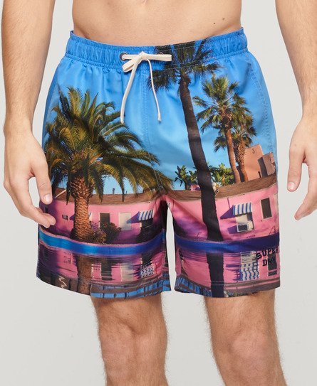 Photographic 17-inch Recycled Swim Shorts