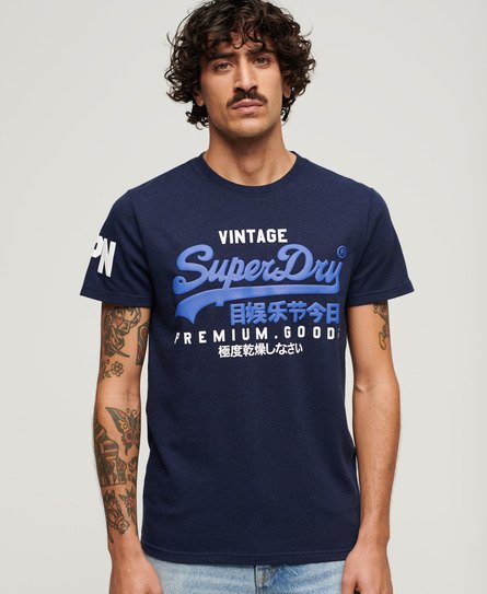 Camiseta de algodón orgánico con logo Vintage