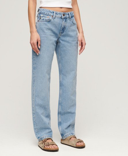 Rechte jeans met middelhoge taille