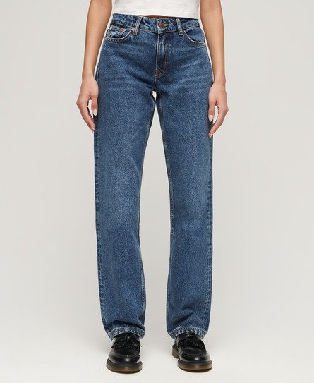 Rechte jeans met middelhoge taille