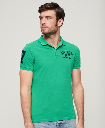 Superdry Men’s Superstate Polo Shirt Green / Retro Green - Size: M