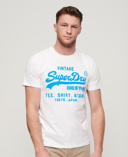 Superdry Men's Neon T-Shirt White / Optic