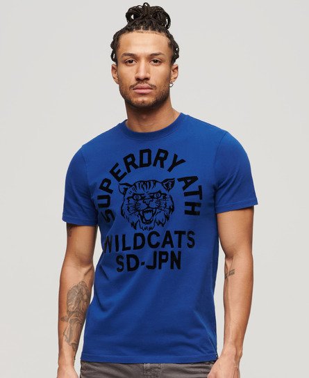 Superdry Men's Track & Field Athletic Graphic T-Shirt Blue / Regal Blue