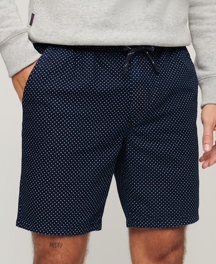 Indigo Bermuda shorts med prikker