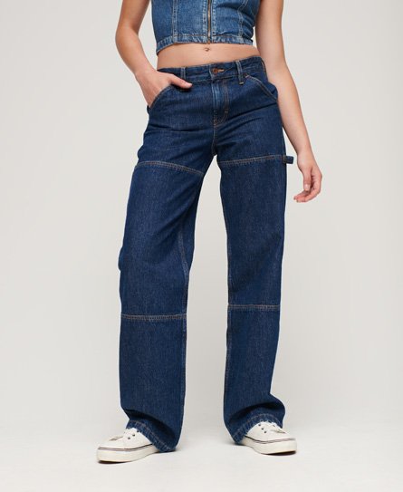 Organic Cotton Mid Rise Denim Carpenter Jeans