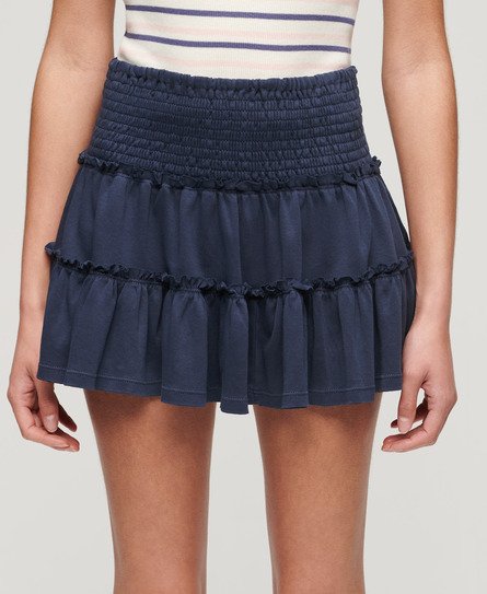 Superdry Women’s Tiered Jersey Mini Skirt Navy / Richest Navy - Size: 16