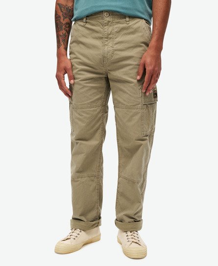 Superdry Men's Organic Cotton Baggy Cargo Pants Beige / Dress Beige