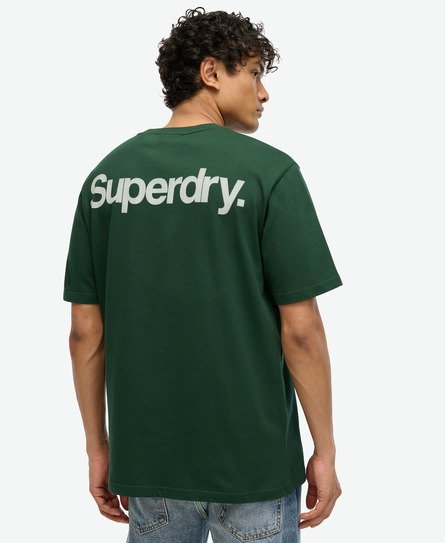 Superdry Men's Core Logo City Loose T-Shirt Green / Enamel Green