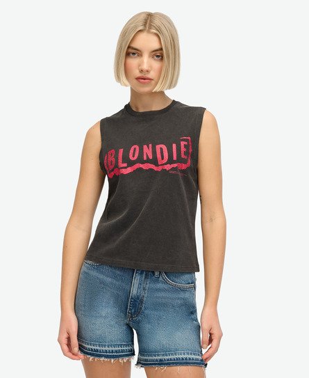 Camiseta ajustada sin mangas Blondie x Superdry
