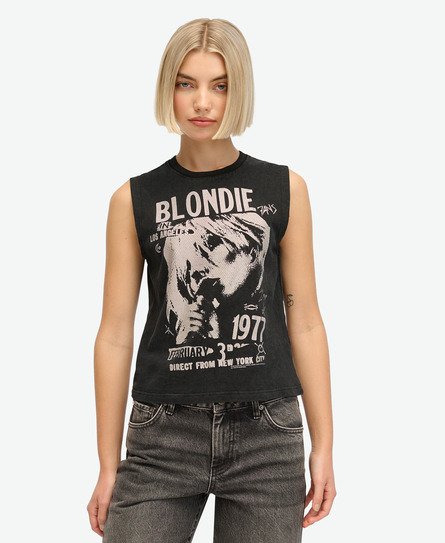 Superdry Women's Blondie x Fitted Tank Top Black