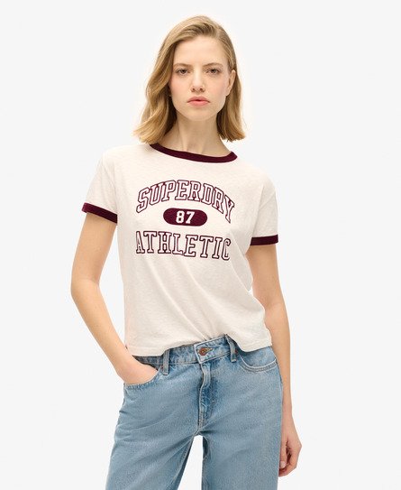 Tætsiddende, kontrastfarvet Athletic Essentials T-shirt