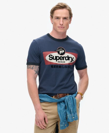 T-shirt con grafica Ringer in stile workwear con logo Core