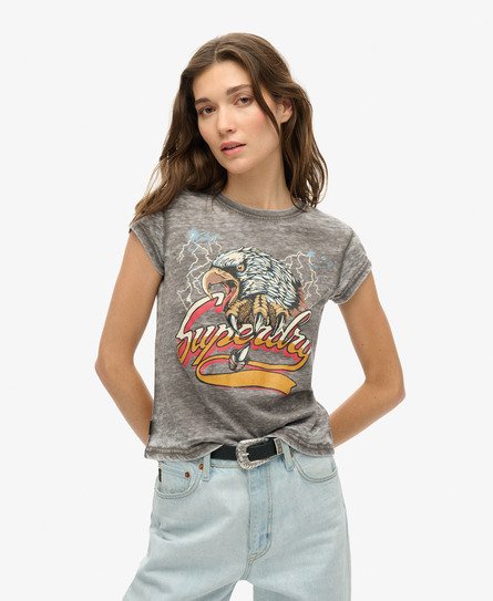 Camiseta gráfica motera Rock