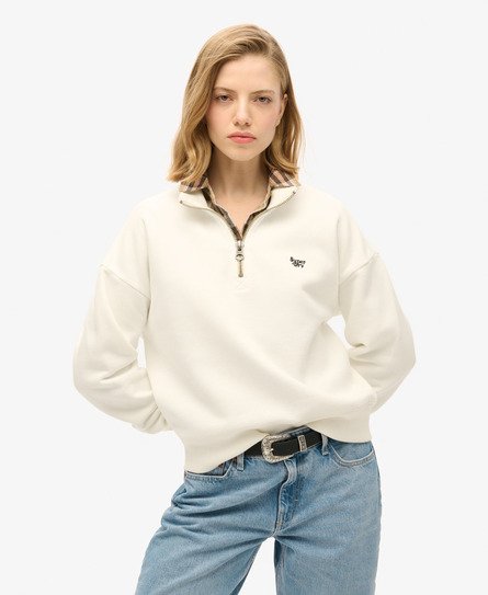 Essential Sweatshirt mit halblangem Reißverschluss